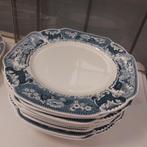 Mooie brocante ontbijtborden van SCM decor Victoria blauw 4s, Ophalen of Verzenden