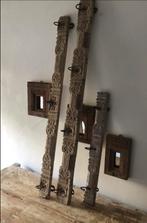 Unieke handgesneden houten kapstok uit India, Ophalen, Nieuw, Hout, Wandkapstok