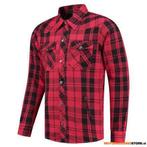 Rusty Stitches Neil V2 Motorshirt, Rood-Zwart, Ophalen of Verzenden, Nieuw met kaartje