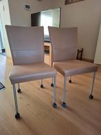Eetkamerstoelen cognac, Ophalen, Gebruikt, Twee, Bruin