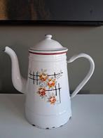 Oude Emaille Koffiepot met Roosjes, Antiek en Kunst, Antiek | Emaille, Ophalen of Verzenden
