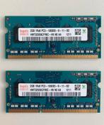 2x RAM HYNIX 2GB PC3 SODIMM DDR3 10600S, Computers en Software, RAM geheugen, Ophalen of Verzenden, Zo goed als nieuw, DDR3, Laptop