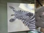 Zebra canvas schilderij, Ophalen, 50 tot 75 cm, Nieuw, Schilderij