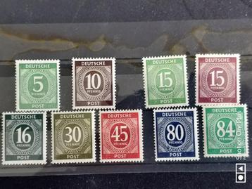 Setje 9 zegels Deutsche Post zie foto's. Prijs setje € 0,40 beschikbaar voor biedingen
