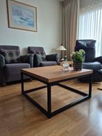 Massief eiken salontafel 800x800x430, Huis en Inrichting, Tafels | Salontafels, 100 tot 150 cm, Zo goed als nieuw, Minder dan 50 cm