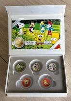 2€ Colour Coins Simpson Smurfen Snoopy Mickey Spongebob, Postzegels en Munten, Verzenden, 2 euro, Setje