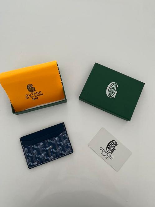 Goyard pasjeshouder, Sieraden, Tassen en Uiterlijk, Portemonnees, Zo goed als nieuw, Overige merken, Blauw, Leer, Ophalen of Verzenden