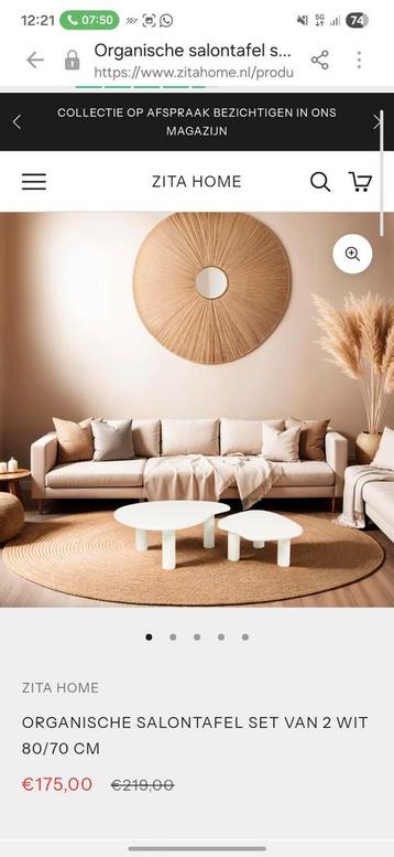 Organische Salontafel - Bijna Nieuw!