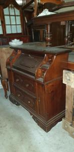 Noten ladenkast secretaire, Huis en Inrichting, Ophalen, 50 tot 100 cm, Zo goed als nieuw, Minder dan 100 cm