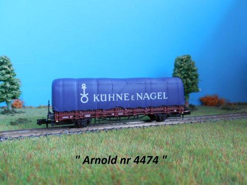 N spoor Arnold 4474 rongenwagon Kühne & Nagel., Hobby en Vrije tijd, Modeltreinen | N-Spoor, Zo goed als nieuw, Wagon, Gelijkstroom