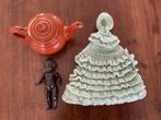 Vintage Zwart Popje, Theemuts & Theepotje, Antiek en Kunst, Ophalen of Verzenden