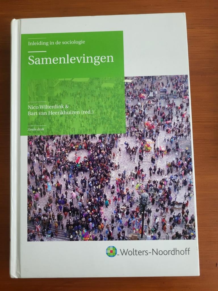 Samenlevingen - Inleiding in de sociologie, Boeken, Nico Wilterdink & Bart van Heerikhuizen, Zo goed als nieuw, Gamma, HBO