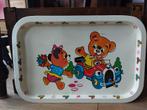 Schattig vintage jaren 60 /70 kinderdienblad beren, Ophalen of Verzenden, Gebruikt, Jongen of Meisje