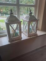 Set van 2 witte lantaarns, Huis en Inrichting, Ophalen of Verzenden