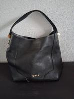 Mooie Furla Handtas - Zwart Leer, Sieraden, Tassen en Uiterlijk, Tassen | Damestassen, Ophalen of Verzenden, Gebruikt, Zwart, Handtas