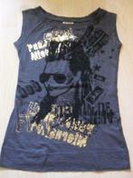 grijs t-shirt met opdruk maat S, Ophalen of Verzenden, Grijs, Gedragen, Maat 36 (S)