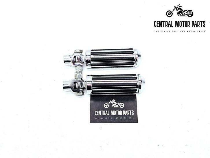 Rider Footpegs Chroom met Rubber, Motoren, Onderdelen | Harley-Davidson, Gebruikt, Ophalen of Verzenden