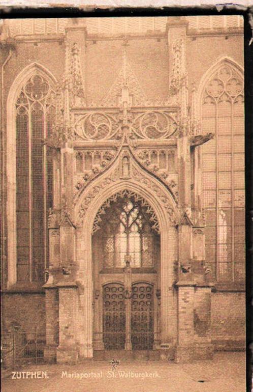 Zutphen, Mariaportaal St. Walburgkerk (ca 1925), Verzamelen, Ansichtkaarten | Nederland, Ongelopen, Gelderland, 1920 tot 1940