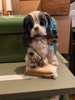 Vintage porselein spaarpot hond, Verzamelen, Beelden en Beeldjes, Ophalen of Verzenden, Zo goed als nieuw, Dier