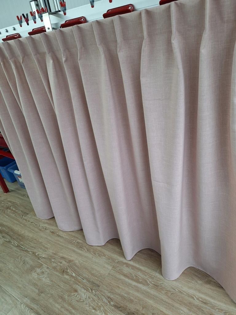 Nieuw lichtroze gordijn 131x150cm met loodveter, Overige kleuren, 100 tot 150 cm, 150 tot 200 cm, Nieuw