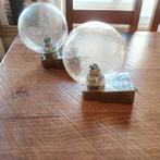 Space Age badkamer lampen 1970, Huis en Inrichting, Lampen | Wandlampen, Ophalen of Verzenden, Zo goed als nieuw, Glas, Vintage