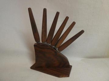Retro vintage jaren 60 Solingen fruitmesjes 6 x in houder beschikbaar voor biedingen