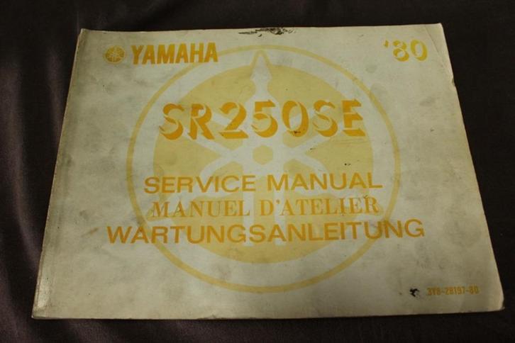 Yamaha SR250 SE 1980 motorcycle service manual SR 250, Motoren, Handleidingen en Instructieboekjes, Yamaha, Ophalen of Verzenden