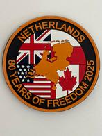 80 jaar vrijheid 2025 patch, Verzamelen, Luchtvaart en Vliegtuigspotten, Verzenden, Nieuw, Patch, Badge of Embleem