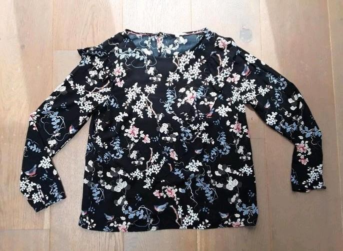 Te koop: Mooi gebloemde blouse van TOM TAILOR MT: S, Kleding | Dames, Blouses en Tunieken, Zo goed als nieuw, Maat 36 (S), Zwart