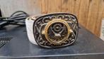 Amerikaanse buckle riem. Cowboy. Bald eagle motor leder, Ophalen of Verzenden, Zo goed als nieuw, Zwart