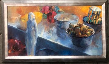 Krachtig stilleven Dinie Boogaart 45x85 beschikbaar voor biedingen