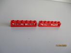 2 LEGO TREIN 12 v RODE LICHTBALKEN (2) in perfecte staat!!., Ophalen of Verzenden, Gebruikt, Complete set, Lego