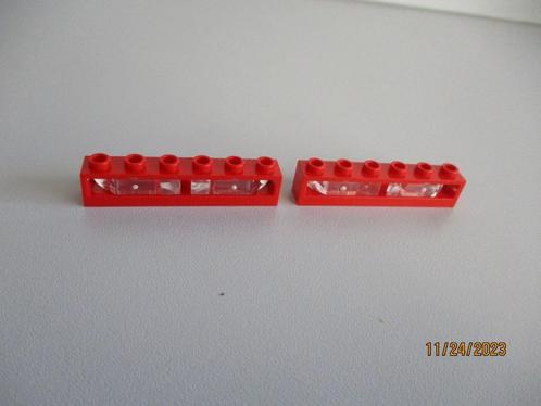 2 LEGO TREIN 12 v RODE LICHTBALKEN (2) in perfecte staat!!., Kinderen en Baby's, Speelgoed | Duplo en Lego, Gebruikt, Lego, Complete set