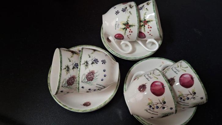 6 Kerst Kop en Schotels janneke brinkman 2009, Diversen, Kerst, Zo goed als nieuw, Ophalen of Verzenden