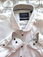 Wit overhemd - LEDUB - stretch - tailored fit - Maat 41-L, Ophalen of Verzenden, Zo goed als nieuw, Wit, Halswijdte 41/42 (L)