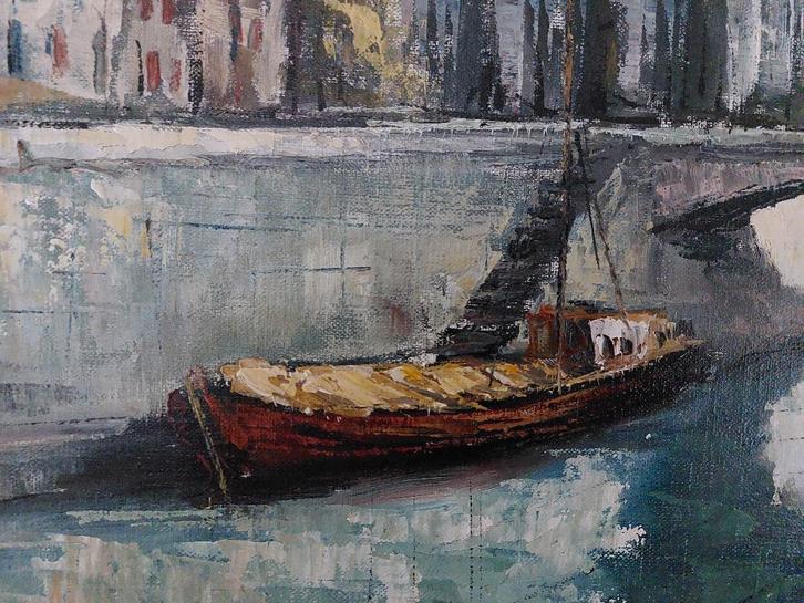 Jan Korthals 1916-1972. Stadsgezicht Parijs in de ochtend !, Antiek en Kunst, Kunst | Schilderijen | Klassiek, Ophalen of Verzenden