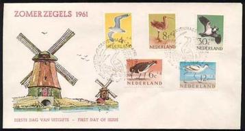 Nederland FDC E47 Zonder Adres, Vogels Zomerzegels 1961 beschikbaar voor biedingen