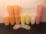 Tupperware 10x retro vintage beker drinkbeker pastel 250 ml, Oranje, Beker of Kan, Gebruikt, Ophalen of Verzenden