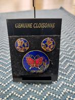 Cloisonne Broche en oorbellen., Overige materialen, Ophalen of Verzenden, Broche