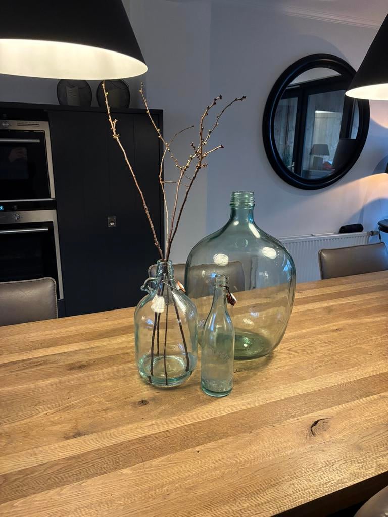 Vintage gistfelssen blauw, Ophalen, Overige kleuren, Minder dan 50 cm, Glas