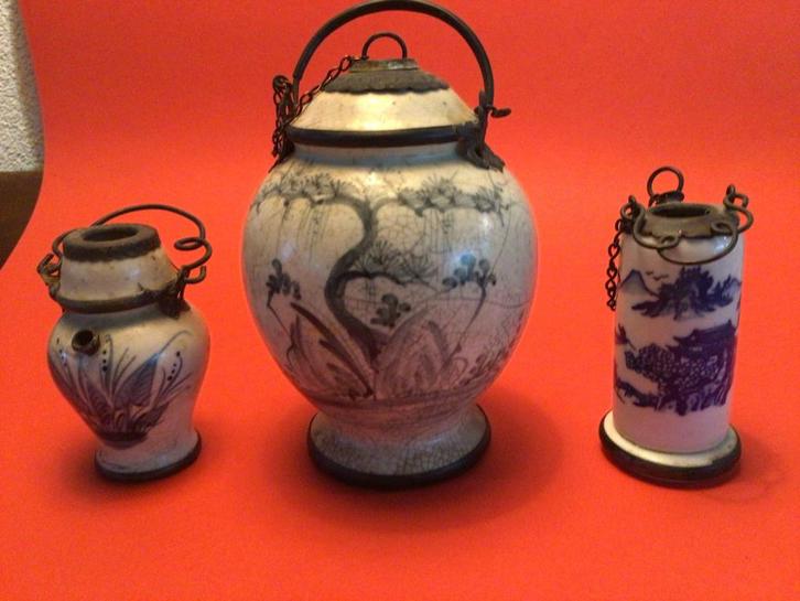 Antieke Chinese Waterpijpen (ca. 100 jaar), Antiek en Kunst, Antiek | Keramiek en Aardewerk, Ophalen of Verzenden
