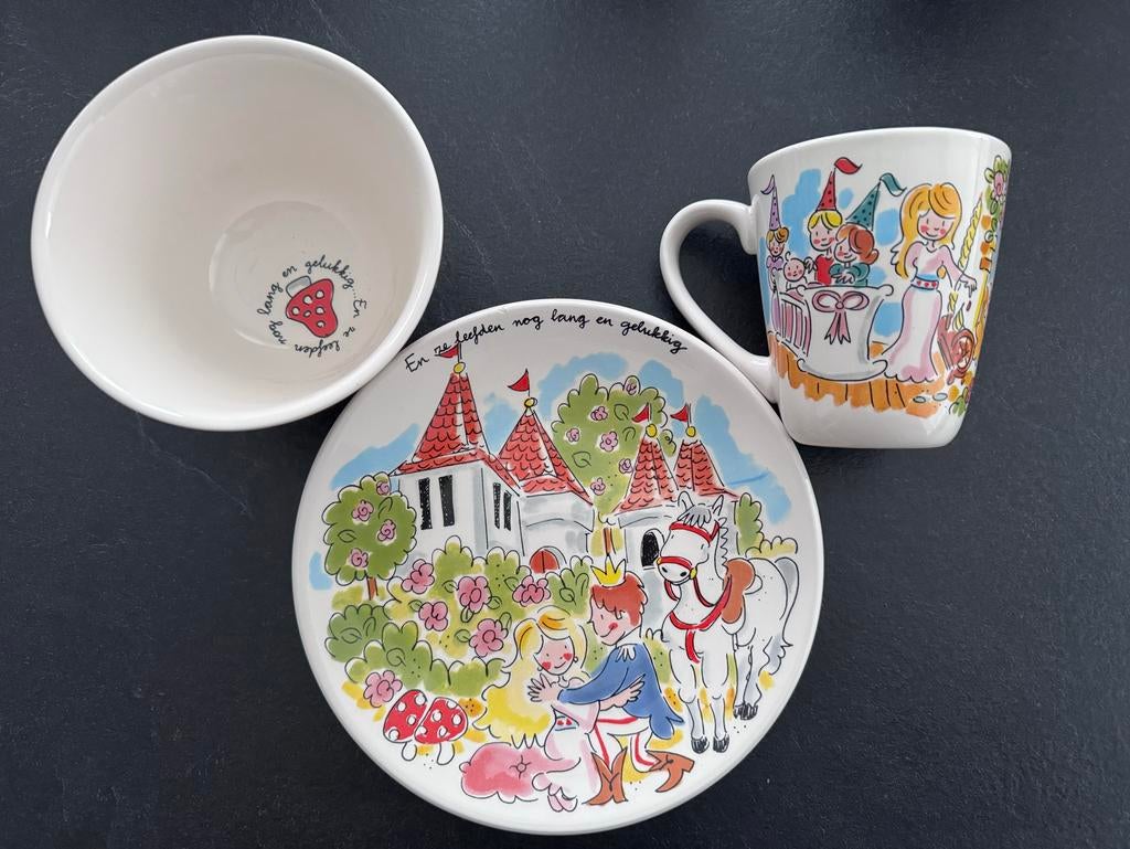 Blond Amsterdam ontbijtset sprookjesbos Doornroosje, Huis en Inrichting, Keuken | Servies, Ophalen of Verzenden, Nieuw, Aardewerk