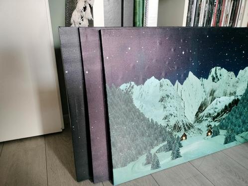 Canvas met verlichting, 3 stuks, Diversen, Kerst, Zo goed als nieuw, Ophalen