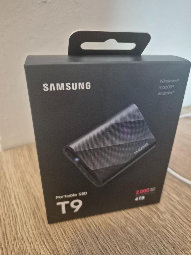 Portable Samsung SSD T9 4TB - Nieuw in doos, Computers en Software, Harde schijven, Nieuw, Laptop, Extern, SSD, USB, Ophalen of Verzenden