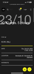 4 tickets: KI/KI 5 Hourse ADE, Tickets en Kaartjes