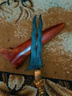 Keris Bethok Putut Dubbel Lemmet Pamor Keleng SVD80, Verzenden