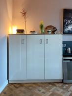 Drie hoogglans Keller keukenkasten, Ophalen, Gebruikt, Wit, 50 tot 100 cm