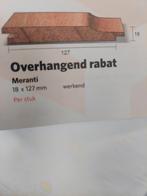 Meranti overhangend rabat 7,50m1, Ophalen, Overige materialen, Zwart, Nieuw