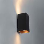 8x wandlamp zwart met gouden binnenkant - Sab, Huis en Inrichting, Ophalen of Verzenden, Nieuw, Metaal, Design