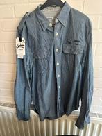 Luxe  stoer spijker heren overhemd, Ophalen of Verzenden, Nieuw, Blauw, Halswijdte 43/44 (XL)